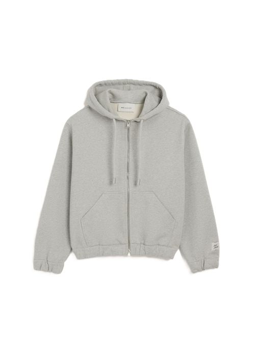 Hoodie in felpa loopback pesante. Ami Paris | USW793.JE02380951HEATHERASH GREY